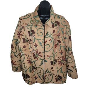 Maggie Sweet floral tapestry jacket size XL